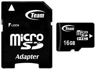 Team Group Micro SDHC muistikortti ja sovitin 16GB CL10 hinta ja tiedot | Puhelimen muistikortit | hobbyhall.fi