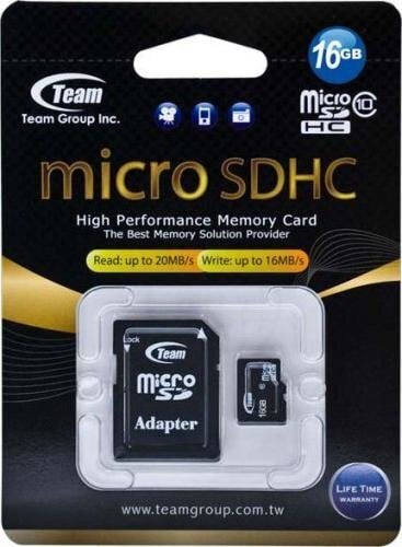 Team Group Micro SDHC muistikortti ja sovitin 16GB CL10 hinta ja tiedot | Puhelimen muistikortit | hobbyhall.fi