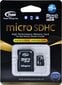 Team Group Micro SDHC muistikortti ja sovitin 16GB CL10 hinta ja tiedot | Puhelimen muistikortit | hobbyhall.fi