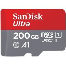 SANDISK Ultra 200GB microSDXC UHS-I Card muistitikku hinta ja tiedot | Puhelimen muistikortit | hobbyhall.fi