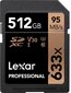 Lexar 512GB 633X Professional SDXC UHS-1 hinta ja tiedot | Puhelimen muistikortit | hobbyhall.fi
