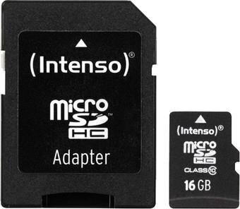 MEMORY MICRO SDHC 16GB C10/W/ADAPTER 3413470 INTENSO hinta ja tiedot | Puhelimen muistikortit | hobbyhall.fi