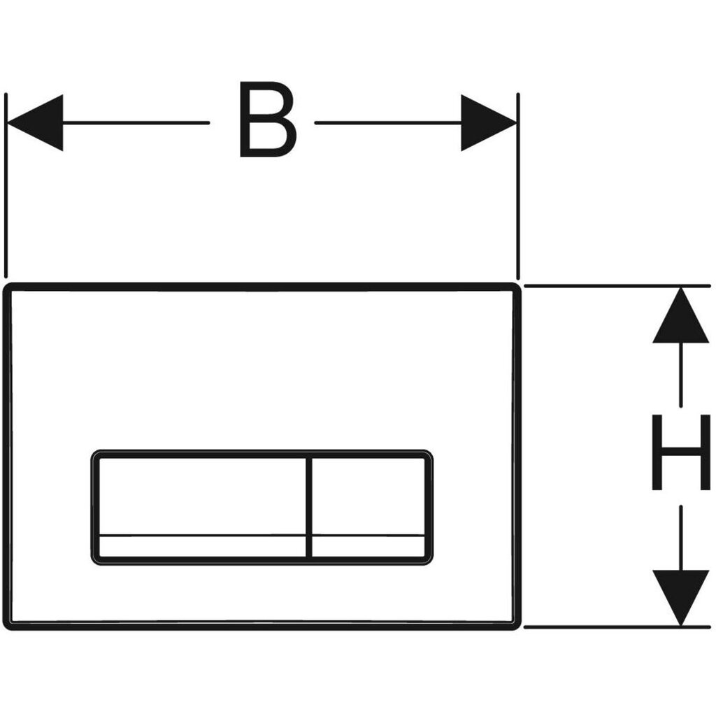 Geberit Delta50 huuhtelupainike kahden äänenvoimakkuuden vähennystoiminnolla, kiiltävä kromi, 115.119.21.1 hinta ja tiedot | WC-istuimen lisätarvikkeet | hobbyhall.fi