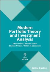 Modern Portfolio Theory and Investment Analysis 9th edition hinta ja tiedot | Talouskirjat | hobbyhall.fi