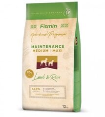 Fitmin dog Medium&Maxi Lamb&Rice, 12 kg hinta ja tiedot | Koiran kuivaruoka | hobbyhall.fi