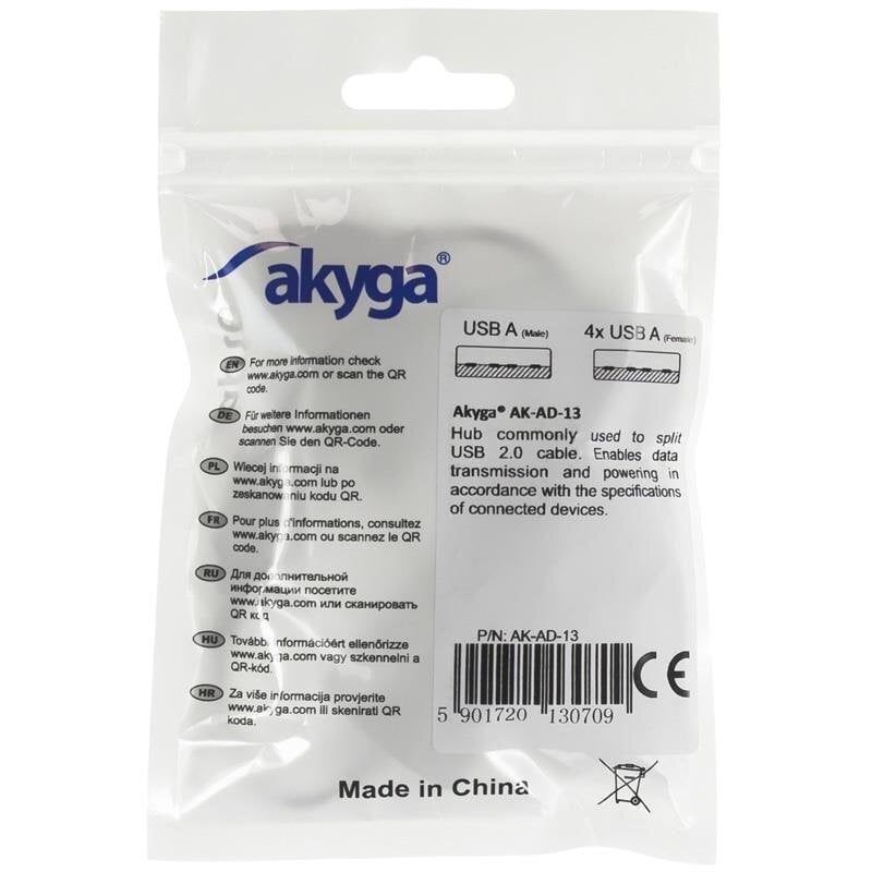 AKYGA HUB USB2.0 AK-AD-13 hinta ja tiedot | Adapterit | hobbyhall.fi