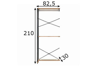 Säilytysjärjestelmä / naulakko hinta ja tiedot | Varastohyllyt | hobbyhall.fi