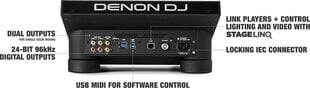 Denon DJ SC6000M Prime -DJ-mediasoitin hinta ja tiedot | Stereojärjestelmät | hobbyhall.fi