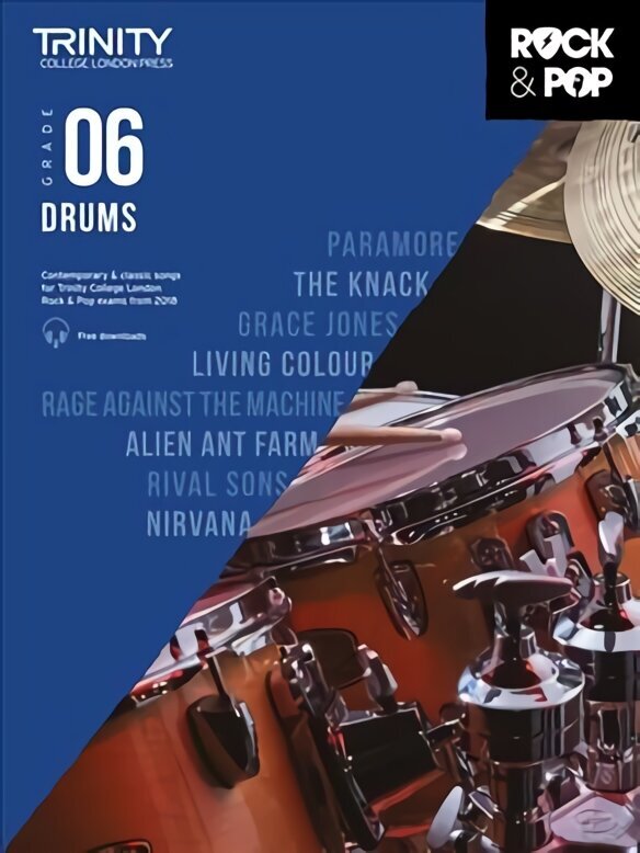 Trinity College London Rock & Pop 2018 Drums Grade 6 hinta ja tiedot | Taidekirjat | hobbyhall.fi