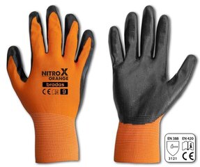 Puutarha- ja työkäsineet Bradas NITROX ORANGE nitryyli, 12 kpl hinta ja tiedot | Työkäsineet | hobbyhall.fi