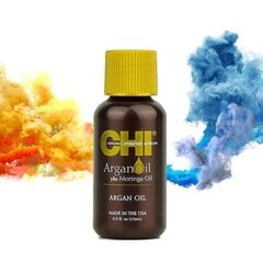 Argan- ja moringaöljy hiuksille CHI Argan Oil Plus Moringa Oil, 15 ml x 5 kpl hinta ja tiedot | Naamiot, öljyt ja seerumit | hobbyhall.fi