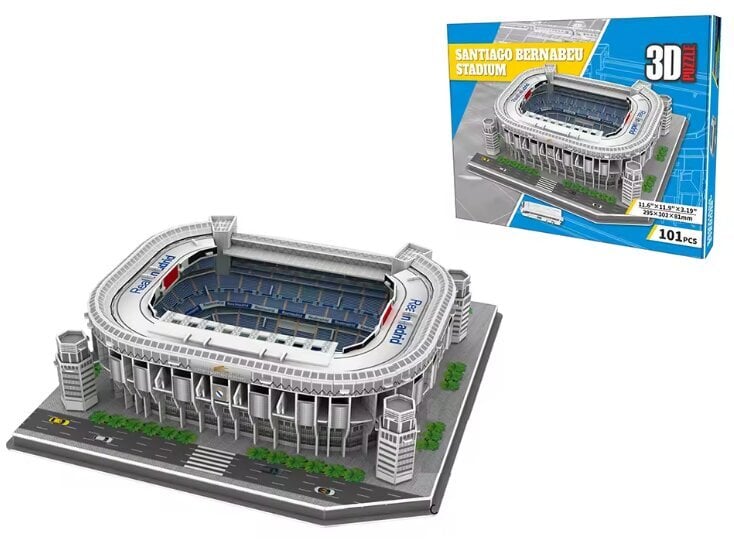 3D-palapeli jalkapallostadion Santiago Bernabeu hinta ja tiedot | Palapelit | hobbyhall.fi