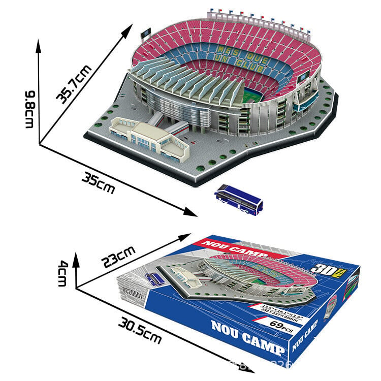 Palapeli 3D jalkapallostadion BARCELONA CAMP NOU hinta ja tiedot | Palapelit | hobbyhall.fi