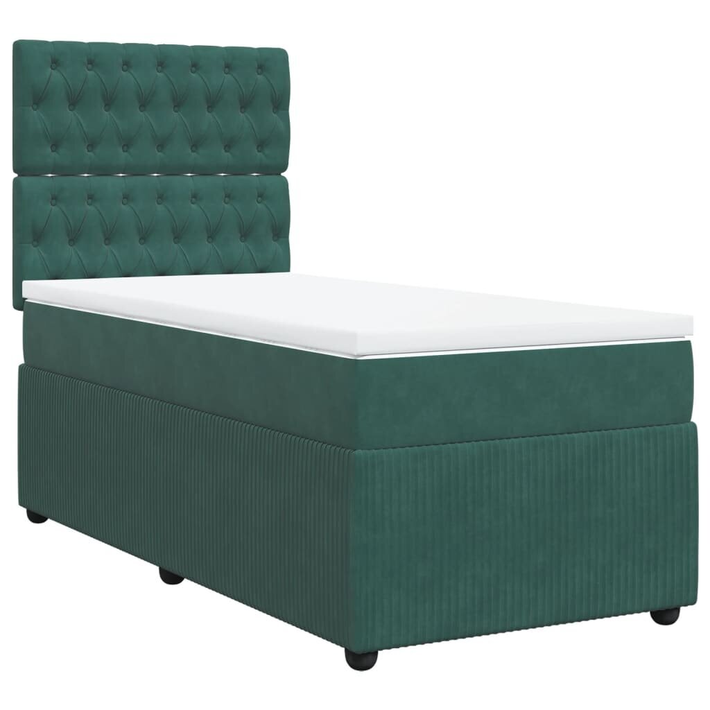 vidaXL Continental Bed patja Green Velvet 80x200 cm hinta ja tiedot | Sängyt | hobbyhall.fi