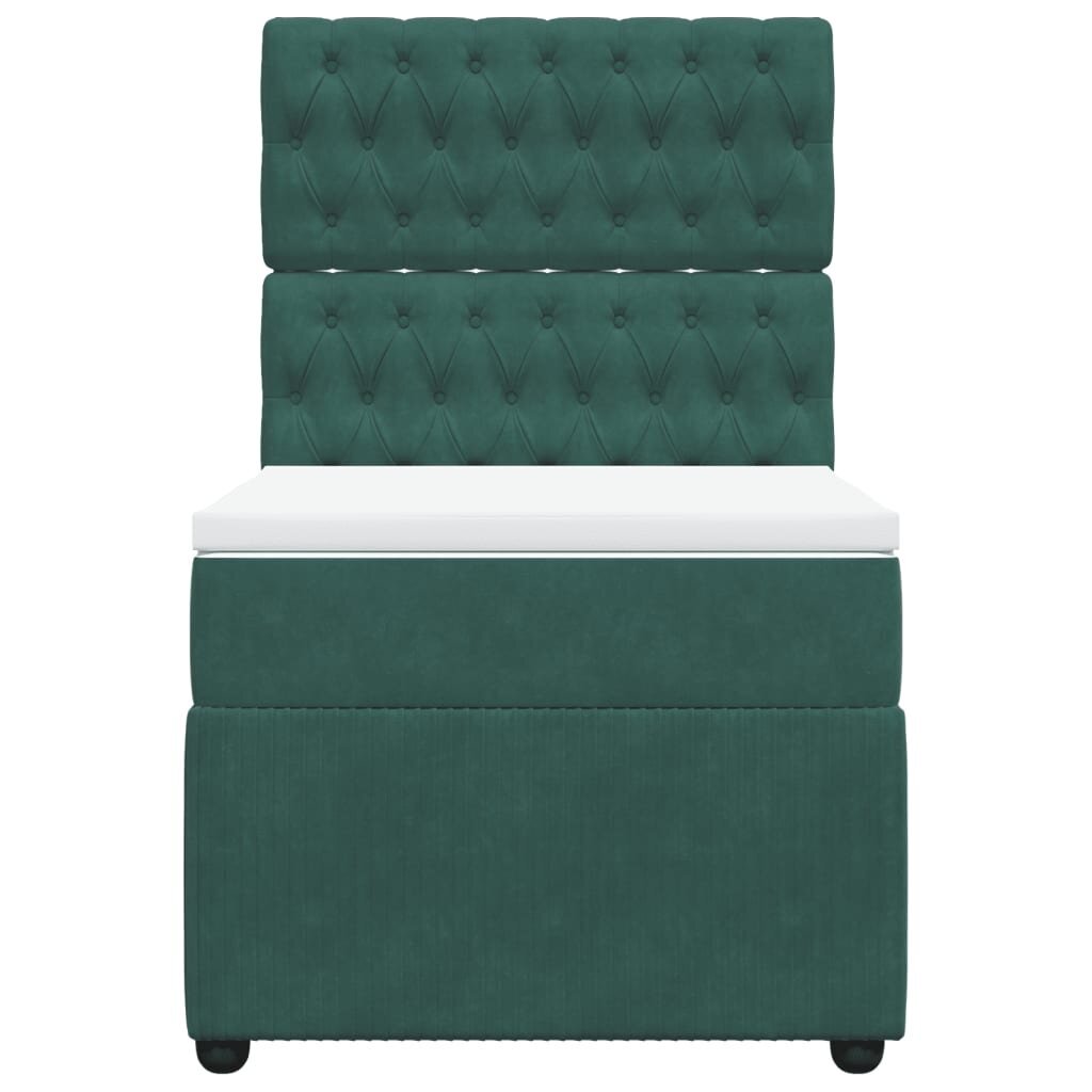 vidaXL Continental Bed patja Green Velvet 80x200 cm hinta ja tiedot | Sängyt | hobbyhall.fi