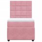 vidaXL Continental sänky patjalla Pink Velvet 80x200 cm hinta ja tiedot | Sängyt | hobbyhall.fi