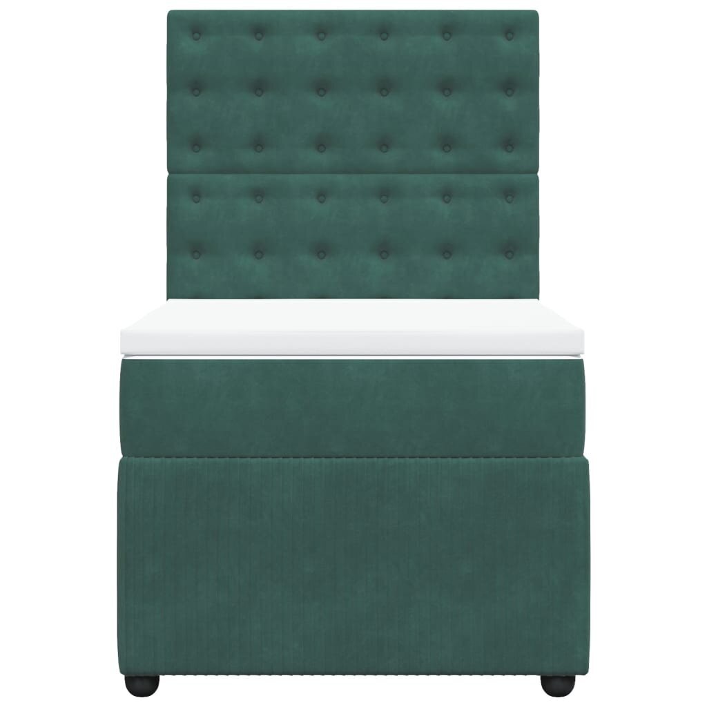 vidaXL Continental Bed patja Green Velvet 80x200 cm hinta ja tiedot | Sängyt | hobbyhall.fi