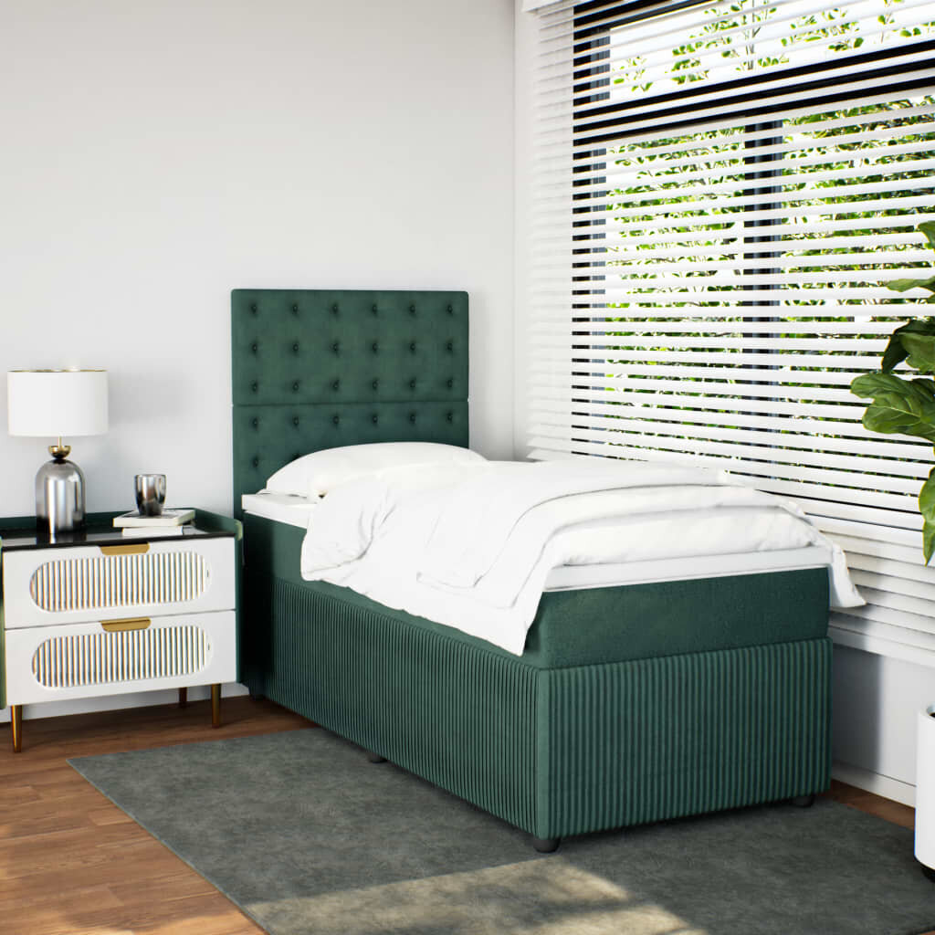 vidaXL Continental Bed patja Green Velvet 80x200 cm hinta ja tiedot | Sängyt | hobbyhall.fi