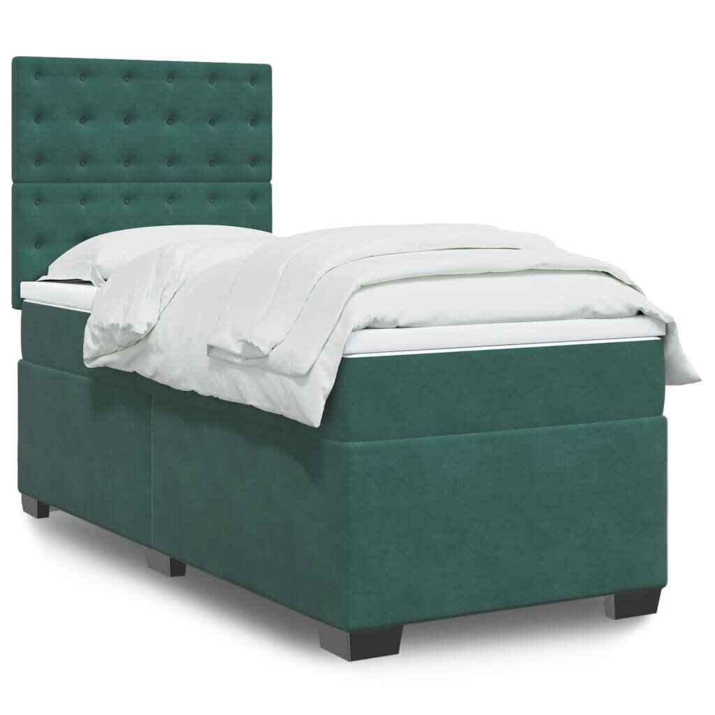 vidaXL Continental Bed patja Green Velvet 80x200 cm hinta ja tiedot | Sängyt | hobbyhall.fi