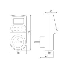 Elektroninen ajastin DPM DT03 hinta ja tiedot | Ajastimet ja termostaatit | hobbyhall.fi