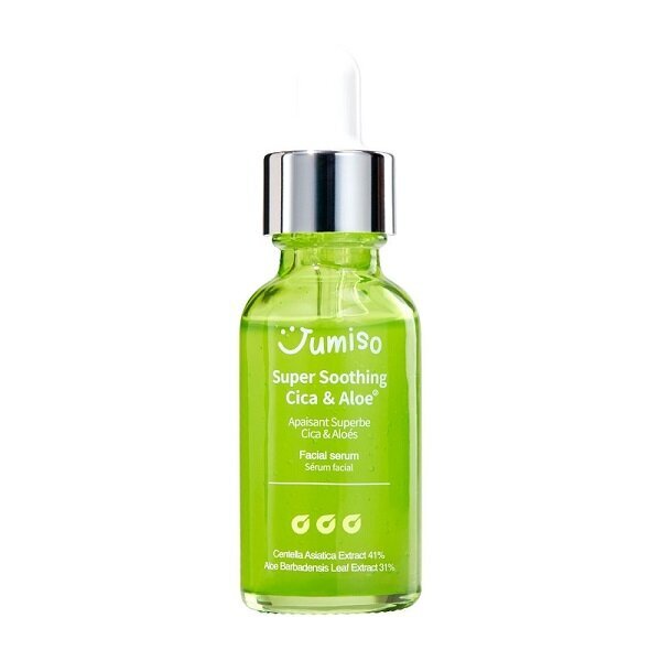 Jumiso Super soothing Cica Aloe kasvoseerumi 30ml - Rauhoittava kasvoseerumi kasvojen hoitoon hinta ja tiedot | Kasvoöljyt ja seerumit | hobbyhall.fi