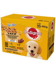 Pedigree Junior 72+24, 100g hinta ja tiedot | Koiran märkäruoka | hobbyhall.fi