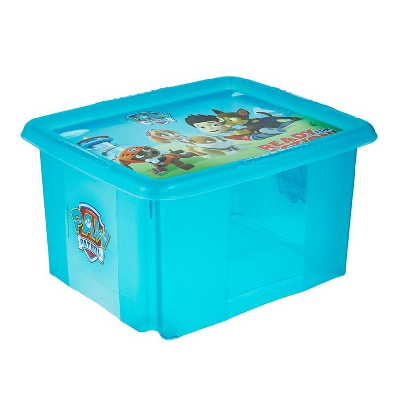 Laatikko kannellinen 24L Karolina &amp;quot;Paw Patrol&amp;quot; 42,5x35,5x22,5cm vaaleansininen hinta ja tiedot | Säilytyslaatikot ja -korit | hobbyhall.fi