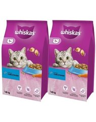 Whiskas Adult tonnikalalla ja vihanneksilla, 2x14 kg hinta ja tiedot | Kissan kuivaruoka | hobbyhall.fi