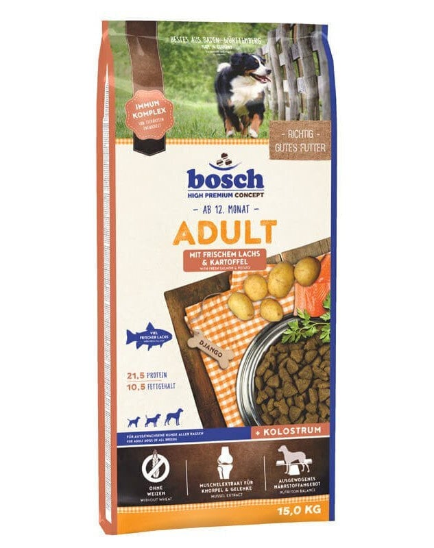 Bosch Adult lohta ja perunaa, 30 kg hinta ja tiedot | Koiran kuivaruoka | hobbyhall.fi