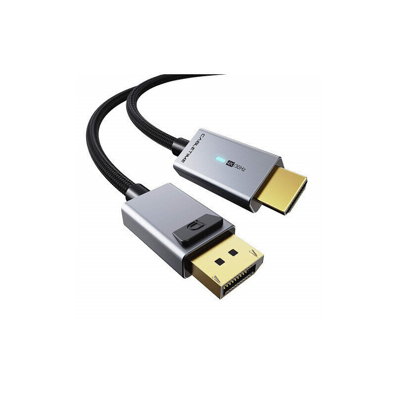 CableTime Premium kabelis DisplayPort - HDMI, 1m hinta ja tiedot | Kaapelit ja adapterit | hobbyhall.fi