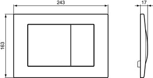 Ideal Standard Septa Pro M1 mekaaninen ilkivallan vastainen huuhteluavain, Zamac-materiaali, kromi R0127MY hinta ja tiedot | WC-istuimen lisätarvikkeet | hobbyhall.fi