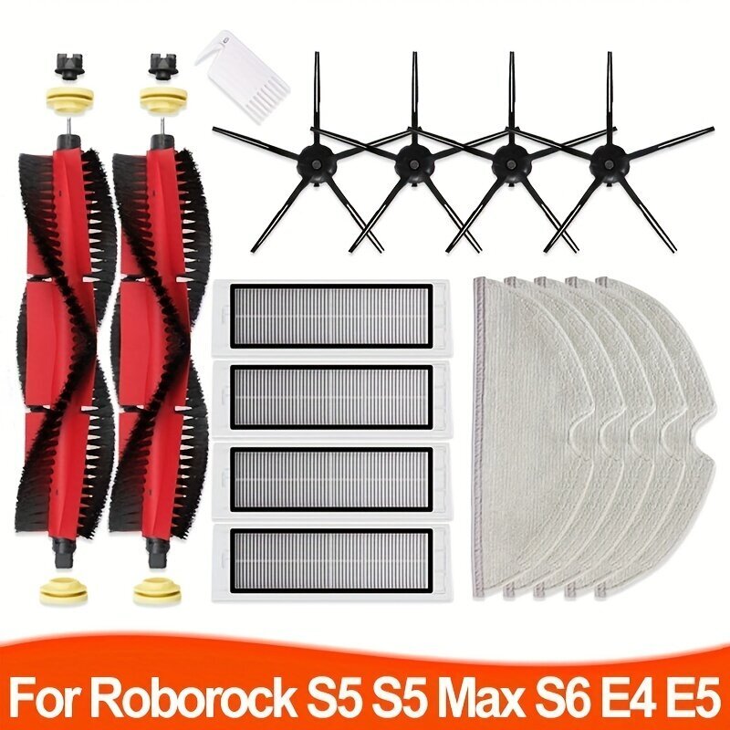 'Roborock s6 maxv s6 pure s5 max s5 s4 e4 e35 e2/xiaomi 1/1s robottipölynimuri: hanki 1 sarja pääsivuharjaa' hinta ja tiedot | Pölynimureiden lisätarvikkeet | hobbyhall.fi