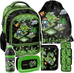 Koulureppu PASO koululaukku MINECRAFT luokka 1-3 + 5 muuta tuotetta hinta ja tiedot | Koulureput ja -laukut | hobbyhall.fi