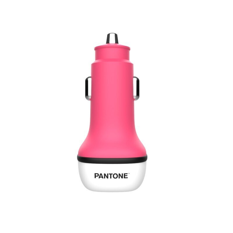 PANTONE autolaturi 38W PD QC 1x USB 1x USB-C PT-PDDC05 Pinkki 184C hinta ja tiedot | Puhelimen laturit | hobbyhall.fi