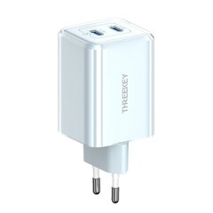 THREEKEY seinälaturi TK111 PD 35W 2x USB-C sininen hinta ja tiedot | Puhelimen laturit | hobbyhall.fi