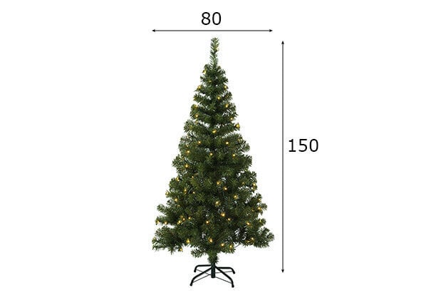 LED koristeellinen joulukuusi valoilla 3,6W 80x150cm Ottawa 609-03 hinta ja tiedot | Joulukuuset ja kranssit | hobbyhall.fi