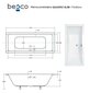 Kylpyamme Besco Quadro Slim, 175x80 cm hinta ja tiedot | Kylpyammeet | hobbyhall.fi