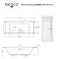 Kylpyamme Besco Quadro Slim, 165x75 cm hinta ja tiedot | Kylpyammeet | hobbyhall.fi