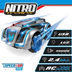 Kaukosäädin auton nopeus & Go Nitro Cars, 2 kpl. hinta ja tiedot | Poikien lelut | hobbyhall.fi