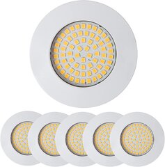 HCFEI LED Ultra Flat Spotlight, 3.5W, 230V, matta valkoinen, 6 kpl. hinta ja tiedot | Kattovalaisimet | hobbyhall.fi