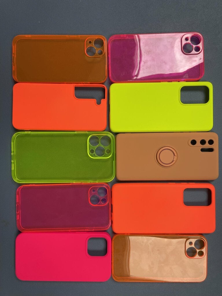 Sarja 10 Neon Phone Cases - Sekoitus Tuotemerkkejä Ja Malleja hinta ja tiedot | Puhelimen kuoret ja kotelot | hobbyhall.fi