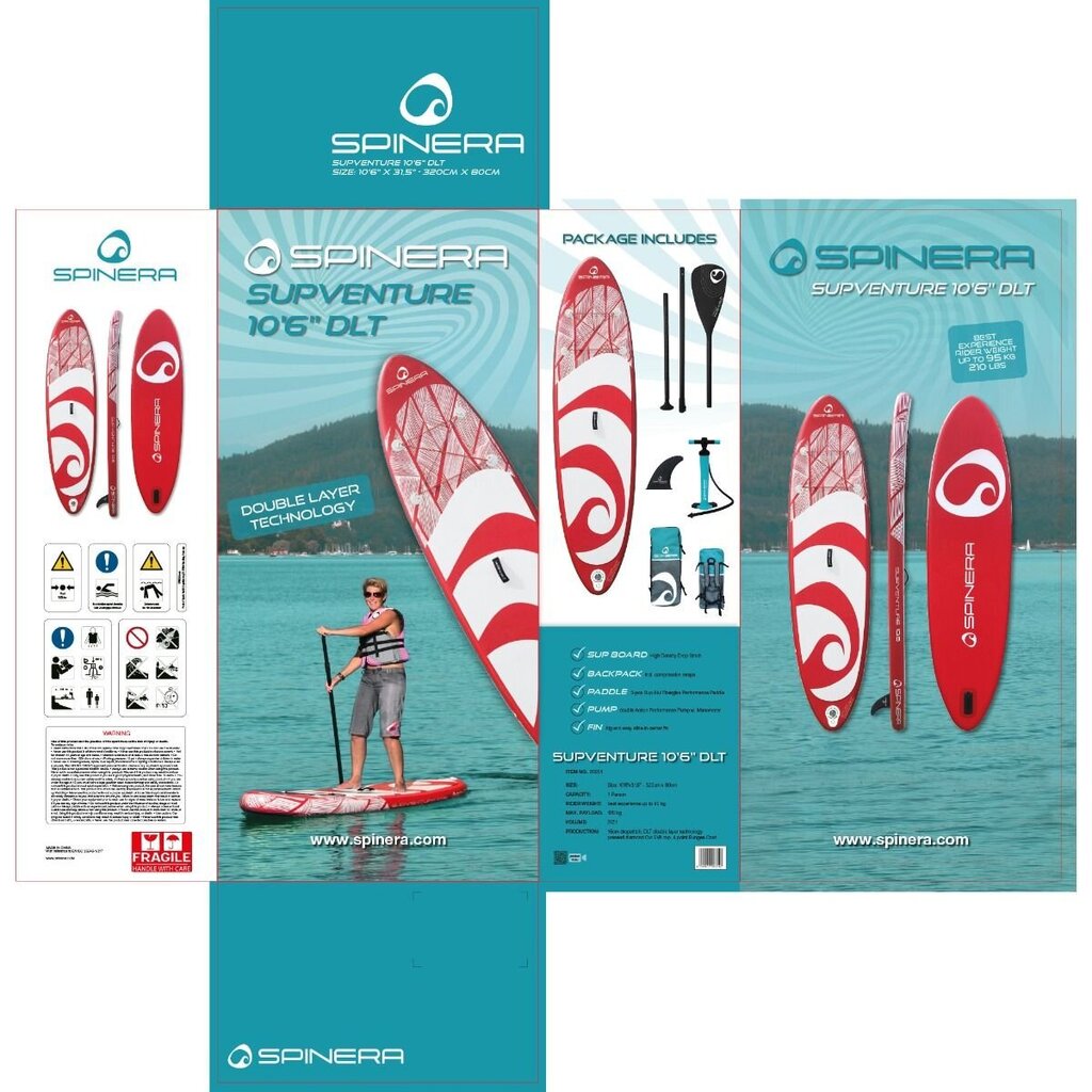 Melalauta Spinera SUP Supventure 10´6 DLT hinta ja tiedot | SUP-laudat | hobbyhall.fi