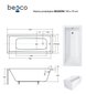 Kylpyamme Besco Modern paneeleilla, 150x70 cm hinta ja tiedot | Kylpyammeet | hobbyhall.fi