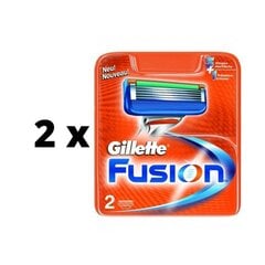 Partakoneen päät Gillette Fusion, 2 kpl x 2 kpl paketti hinta ja tiedot | Parranajo ja karvanpoisto | hobbyhall.fi