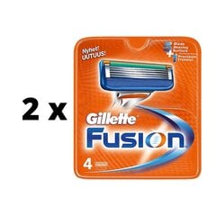 Partakoneen päät Gillette Fusion, 4 kpl x 2 pakkaus paketti hinta ja tiedot | Parranajo ja karvanpoisto | hobbyhall.fi