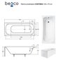 Kylpyamme Besco Continea, 140x70 cm hinta ja tiedot | Kylpyammeet | hobbyhall.fi