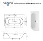 Kylpyamme Besco Avita Slim, 160x75 cm, vasen hinta ja tiedot | Kylpyammeet | hobbyhall.fi