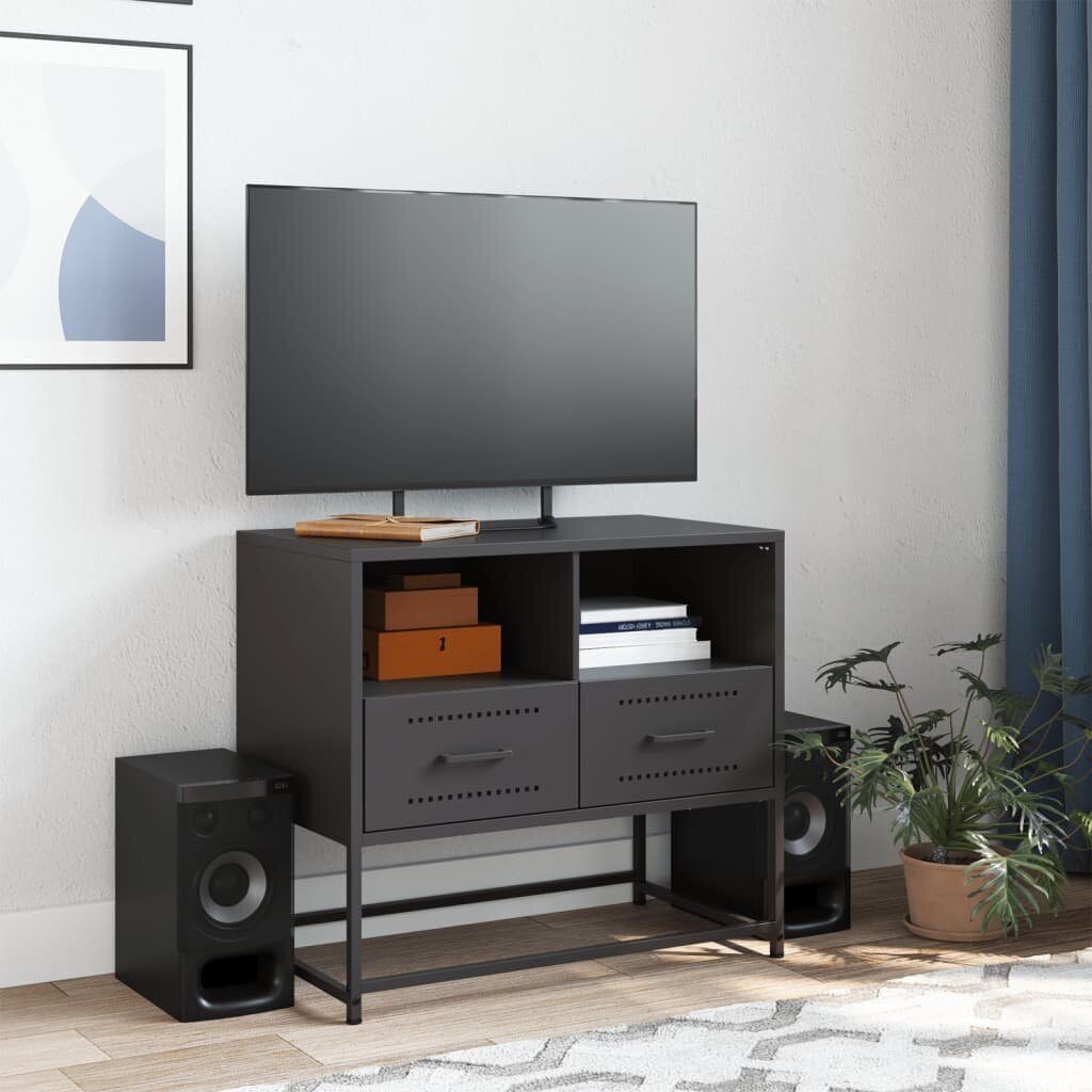 TV-taso musta 68x39x60,5 cm teräs hinta ja tiedot | TV-tasot | hobbyhall.fi