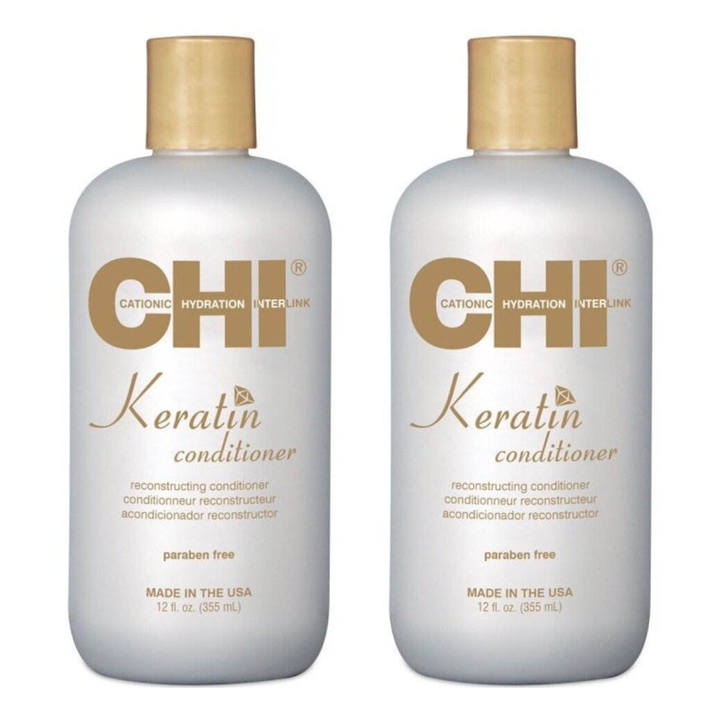 Korjaava hoitoaine vaurioituneille hiuksille CHI Keratin Conditioner 355 ml x 2 hinta ja tiedot | Hoitoaineet | hobbyhall.fi