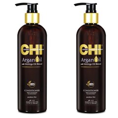 Argan- ja moringaöljyä sisältävä hoitoaine CHI Argan Oil Conditioner 340ml x 2 hinta ja tiedot | Hoitoaineet | hobbyhall.fi